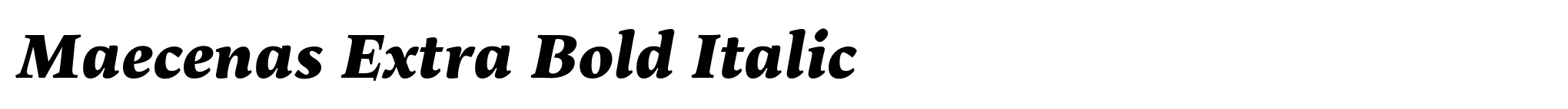 Maecenas Extra Bold Italic image